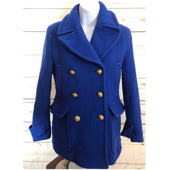 J. Crew Jackets & Blazers - Women’s J. Crew Royal Blue Peacoat Size 4